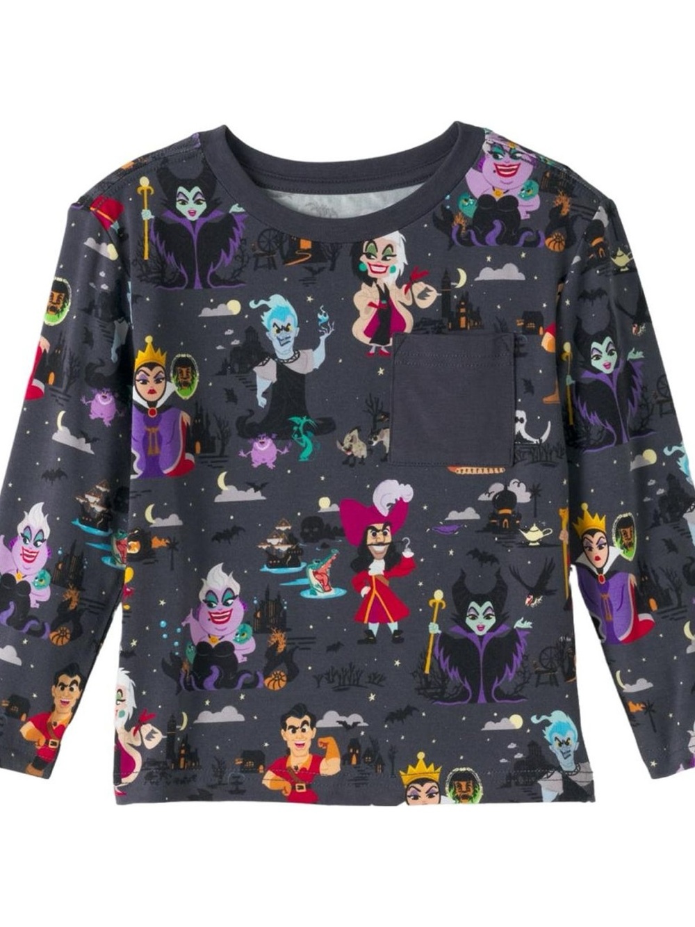 BNIB Little Sleepies Play Collection 2025 Disney Villains Relaxed Pocket Tee 2T